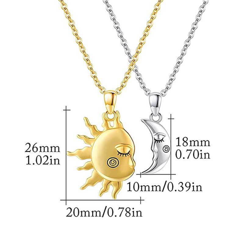 18K Magnetic Sun Star Necklace